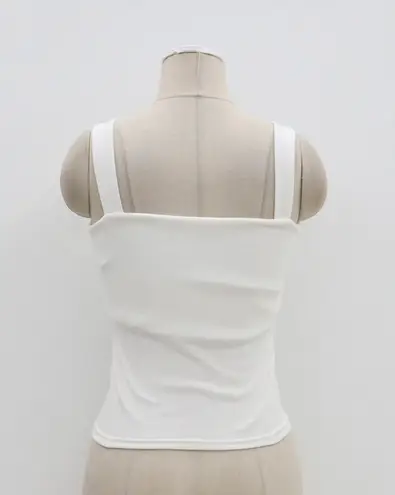 White square neck tank top Size M