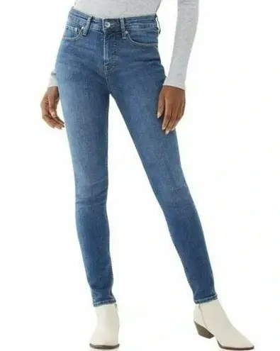 Free Assembly Size 8 Jeans The High Rise Skinny Blue Denim Organic Cotton Womens