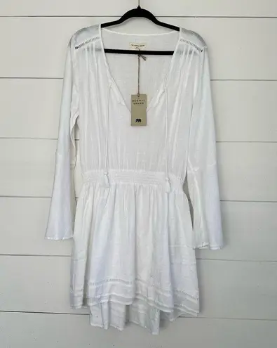The Normal Brand Women’s Medium White Bell Sleeve Mini Dress New Flawed