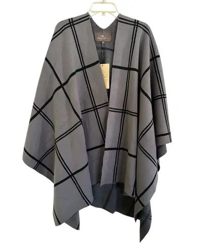 Patricia Nash Women's Plaid Cape Gray/Black