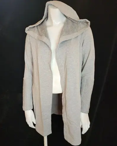 D & Co Active Gray Hooded Cardigan (XXS) Gray