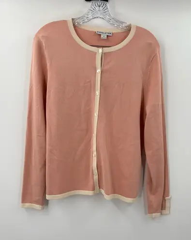 Pendleton Women's Pink Blush Silk Blend Cardigan Sweater Size Medium - Image 1