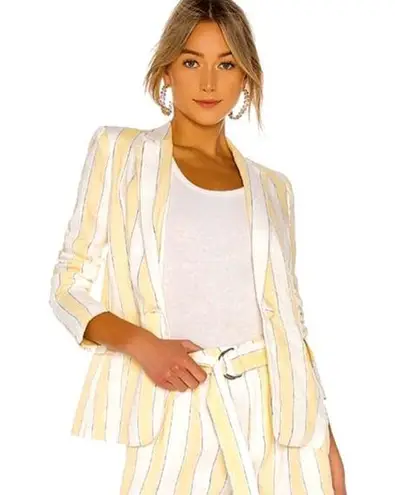 Frame  Linen Stripe Blazer Size 8