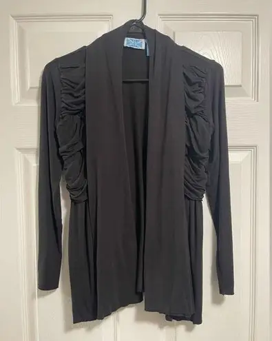 Survival Women’s Black Open or Tie Wrap Front Cardigan Size M Size M