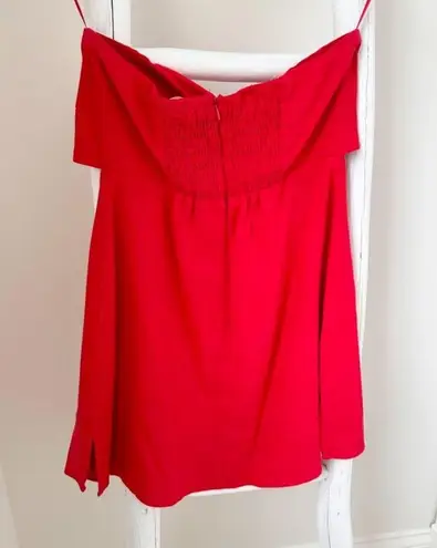 Cotton Candy LA Red Linen Keyhole Dress Size Medium