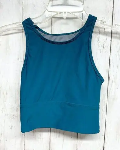 Joyln Sports Bra Women Size XS Sarae Peacock Blue Athletic Running Summer Nylon