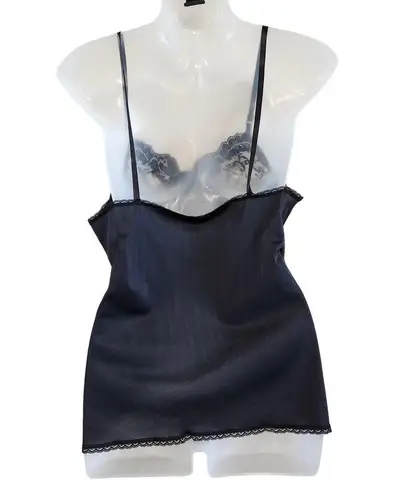 Vassarette  Elegant Sexy Black Lace Camisole Lingerie Adjustable Straps Medium