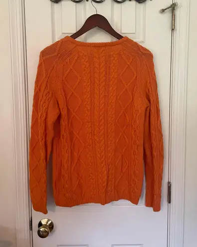 Boden USA Y2K Boden Orange Swedish Cable Knit Jumper