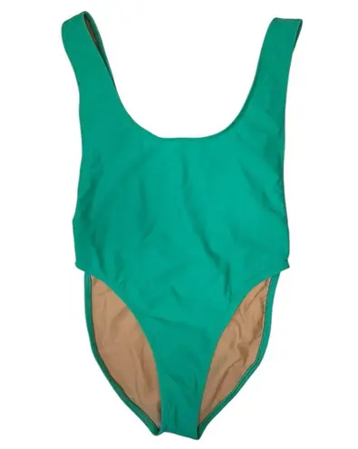 Heroine Sport Voyage One Maui High Leg Opening Low Scoop Back Size XL 14 16 Green