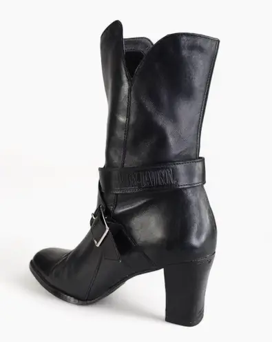 Harley Davidson ✦ Black Leather Heeled Boots