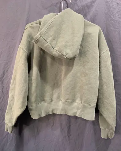 ZARA Green Cropped Hoodie