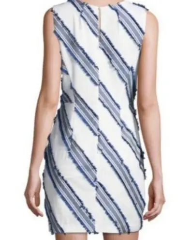 Milly  Kendra Diagonal Striped Mini Sheath Dress Size 4 Navy White NEW WITH TAG