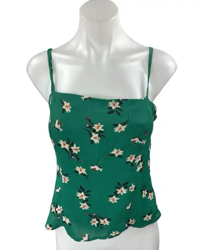 ASTR The Label Green Floral Smocked Sleeveless Cami Camisole Tank Top Size M Size M