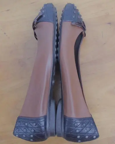 Tod's EUC Italian Made Two Tone Driving Flats Size 35