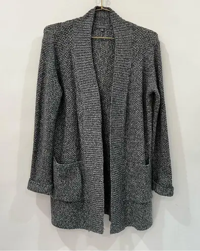 Be cool Cardigan Heathered Charcoal Gray Knit Size Medium Long Sleeve
