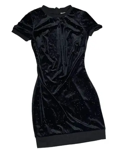 Dress the Population Cosmopolitan  Black Dress Stretch Bodycon Sparkles Size XS