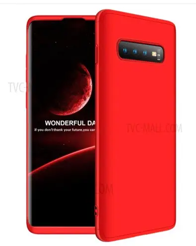 Galaxy S10 Plus 360 Full Coverage Shockproof Case Red