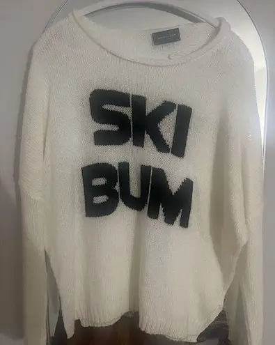 Wooden Ships  Ski Bum block letter oversized sweater Size s/m