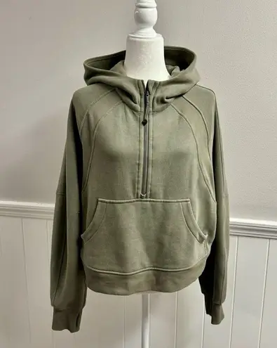 Lululemon  Half Zip Oversized Scuba Hoodie Sweatshirt Grey Sage Medium/Large M/L