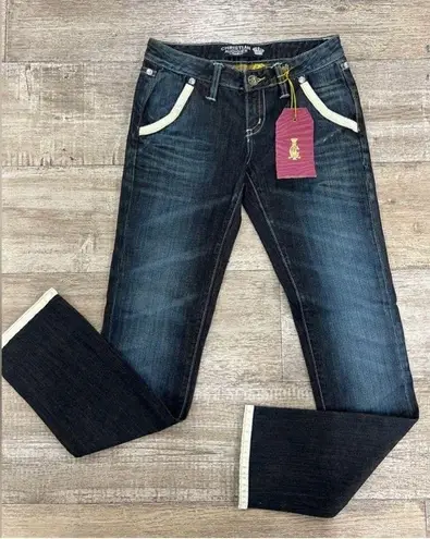 Christian Audigier Harrison Dagger Denim Jeans Size 30 Blue