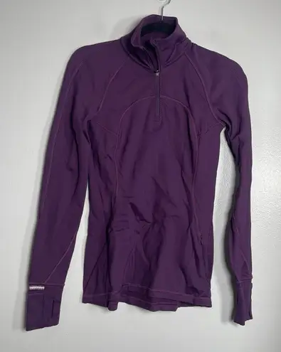 LULULEMON 1/4 Zip Pullover Size 4 Purple Running Active Performance Workout Gym
