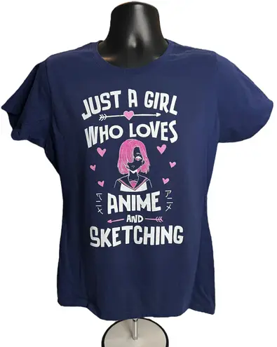 Just a Girl Who Loves Anime and Sketching Graphic T