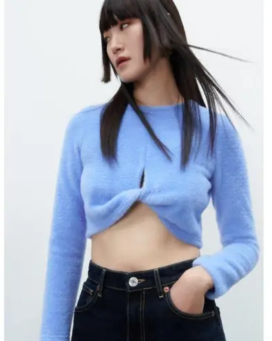 ZARA NWT  SOFT FUZZY CUT OUT TOP BLOGGERS FAV