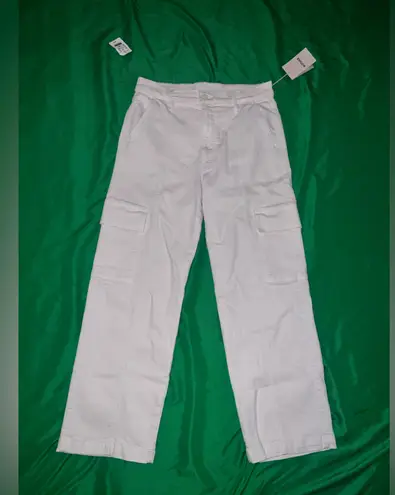 NWT MOTHER The Rambler Cargo Cream Wide Leg Women's Jeans size 30