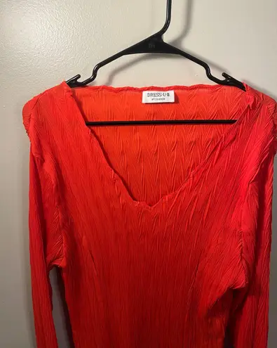 Vintage y2K Bohemian Style Dress Orange Size L