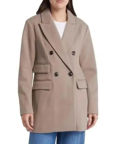 BCBGMAXAZRIA  Peak Lapel Double Breasted Coat Color Stone Size M NWT