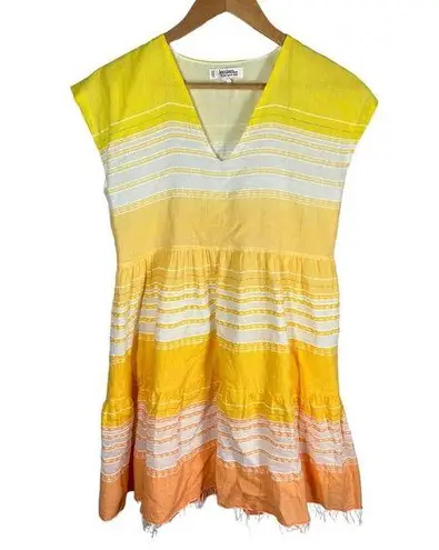 Lemlem Stripe V Neck Sleeveless Mini Dress Coverup Size XS