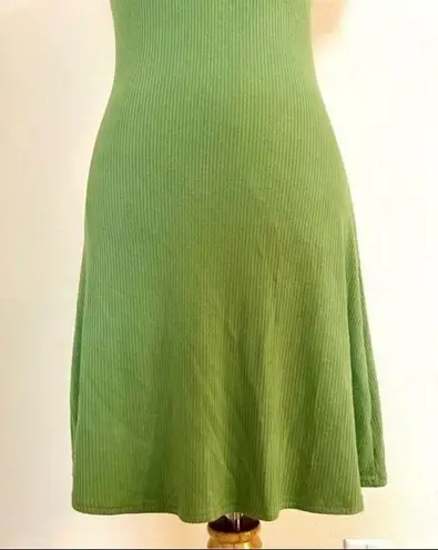 Abercrombie & Fitch  Green Ribbed Cap Sleeve Knee Length Dress Size S NWT