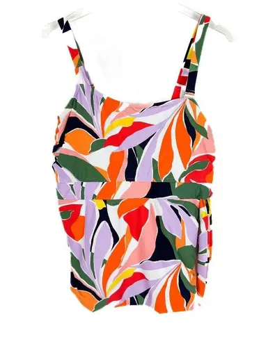 Anne cole NWT  Asymmetrical Side Tie Tankini Swim Top Plus Size 18W NEW