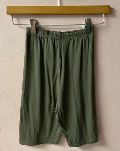 Missguided Olive Green Biker Shorts Size 2 NWT