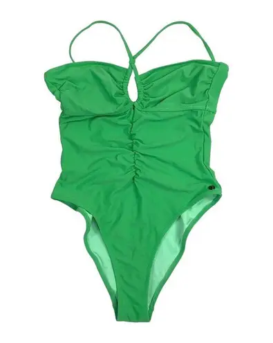 Scotch & Soda One Pcs Swimsuit Sz S Halter Ruched Feminine Preppy Cottage NWT