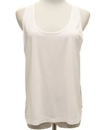 Johnny Was  Calme White Effect Racerback Tank Top Size Large