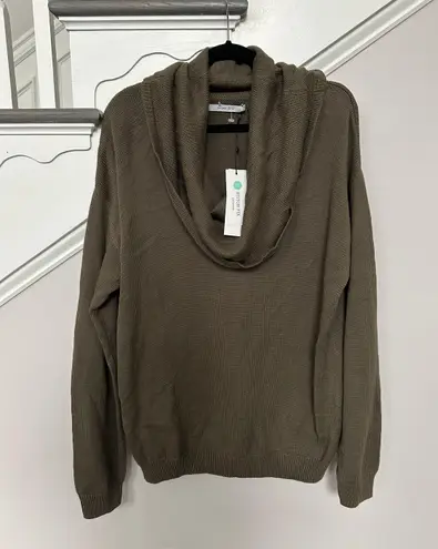 Harper NWT Lane Gouti Cowl Neck Off Shoulder Green Sweater Size 2XL - Image 3