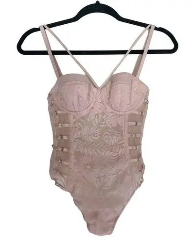 Victoria's Secret  Pink Lace Bodysuit Teddy Lingerie Intimates XS