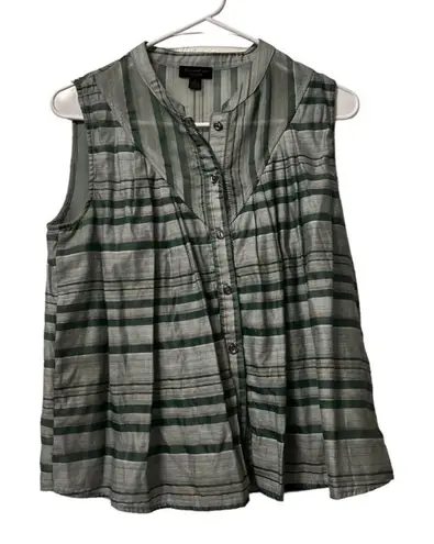 Current Air Anthropologie Current Air Sleeveless Button Down Top Size Small Preppy Hippie
