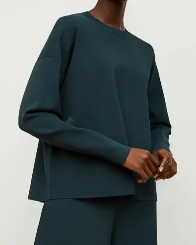 MM.LaFleur The Para Sweatshirt - Jardigan Knit Size XS / S Deep Sea Green Blue