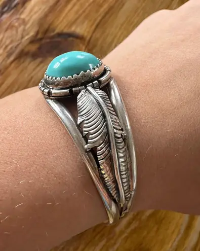 Genuine Silver Turquoise Cuff