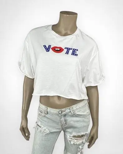 H&M VOTE Graphic Cropped T-Shirt  S