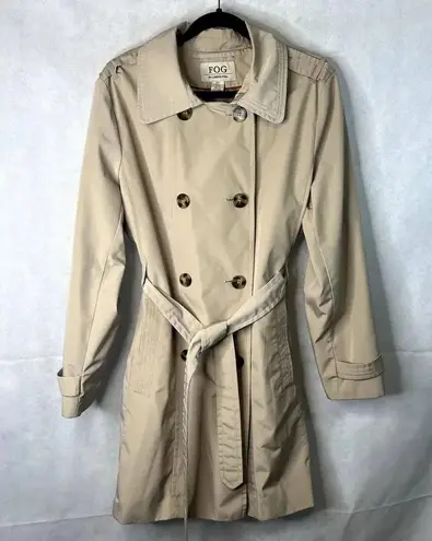 London Fog Khaki Trench Coat Double Breasted Belted Size XL