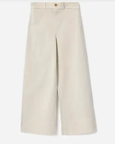 Everlane NWT  Women's The Lightweight Wide-Leg Crop Chino in Sand Minimalist sz 6