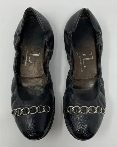 AGL Attilio Giusti Leombruni Chain Flats in Black Size 6