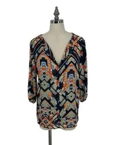 Three Eighty Two  Top Women’s Multi Color XS Open Front Sheer Blouse