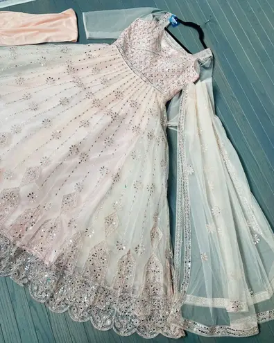 New Pakistani Indian Bridal Gown Pink Size M