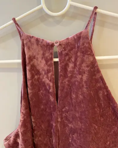 Design Lab Crushed Velvet Pink Dress