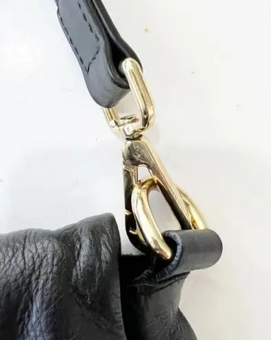 Alberta di Canio Black Leather Crossbody Italy Flap Pocket Tassels Buttery Soft Black