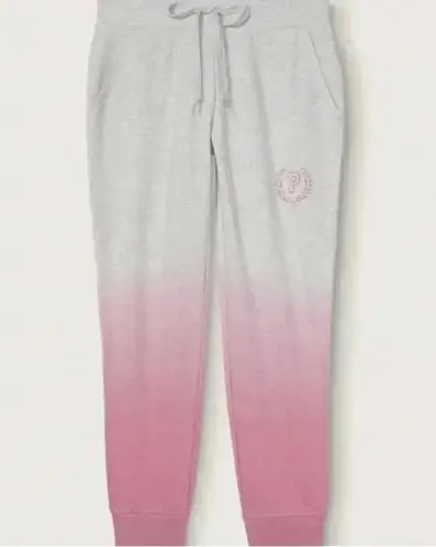 PINK - Victoria's Secret Victoria's Secret Pink Ombre Dip Dye Skinny Joggers Heather Stone Grey Pink XXL